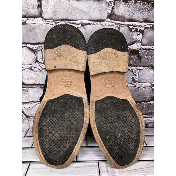 Cole Haan Grand Os. Black Leather Nubuck Casual Oxfords Shoes Men Sz 10W US/44EU - Picture 7 of 16